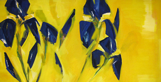 Bernd Zimmer | Flowers of Romance: Melancholia II, 1997 | Acryl/Leinwand | 100 × 200 cm | WVZ 1352