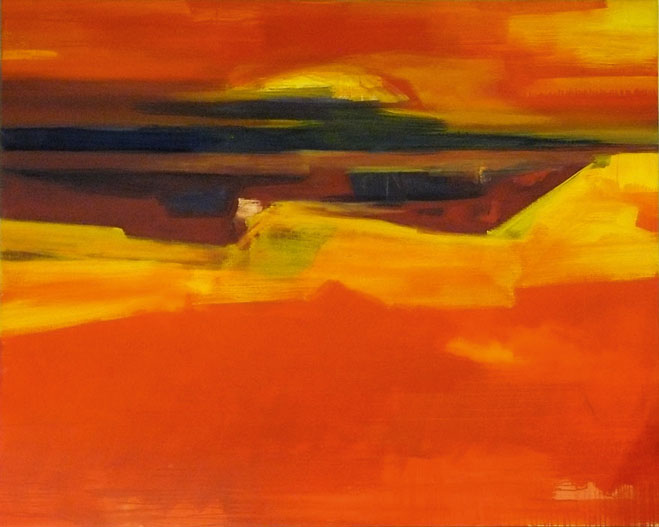 Bernd Zimmer | Painted Desert. Sonne, 1998 | Acryl/Leinwand | 160 × 200 cm | WVZ 1416
