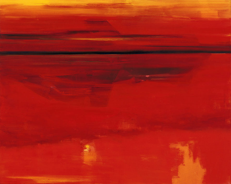 Bernd Zimmer | Painted Desert. Rot. TAL, 1998 | Acryl/Leinwand | 160 × 200 cm | WVZ 1417