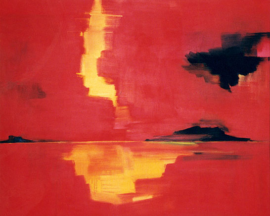 Bernd Zimmer | Passage. Spiegelung, 1996/98 | Acryl/Leinwand | 130 × 160 cm | WVZ 1429