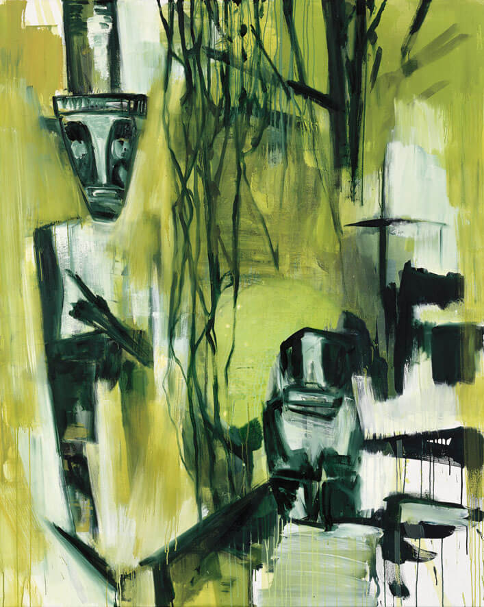 Bernd Zimmer | Tiki. Pumei (III), 1998 | Acryl/Leinwand | 200 × 160 cm | WVZ 1433