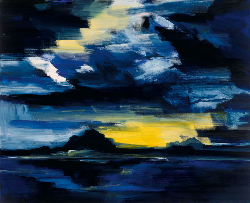 Bernd Zimmer | Insel. Nacht (Stromboli – Lipari), 1999 | Acryl/Leinwand | 130 × 160 cm | WVZ 1442