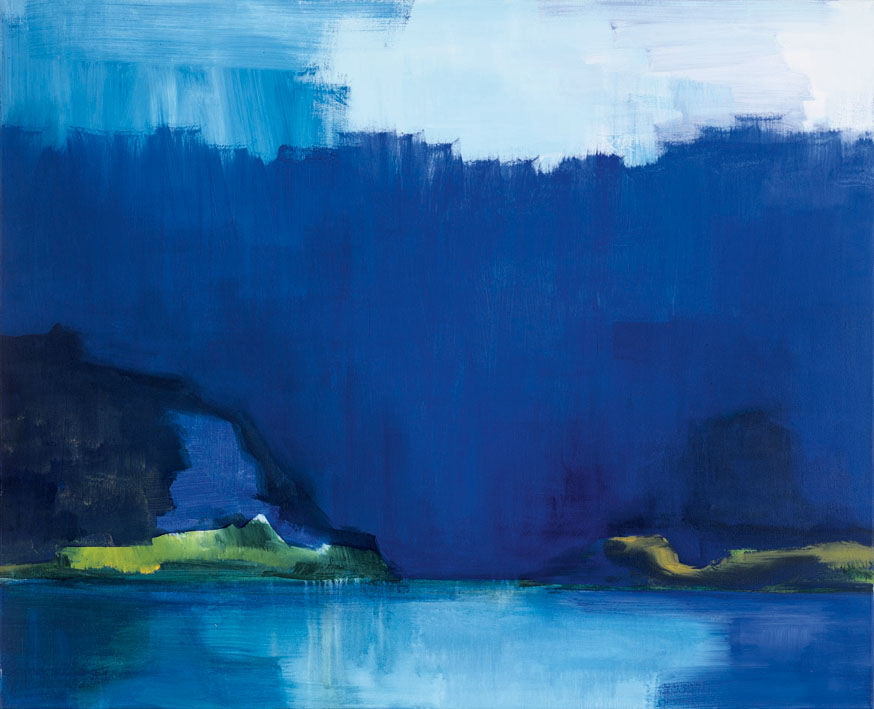Bernd Zimmer | Passage. (Äolische Inseln), 1999 | Acryl/Leinwand | 130 × 160 cm | WVZ 1444