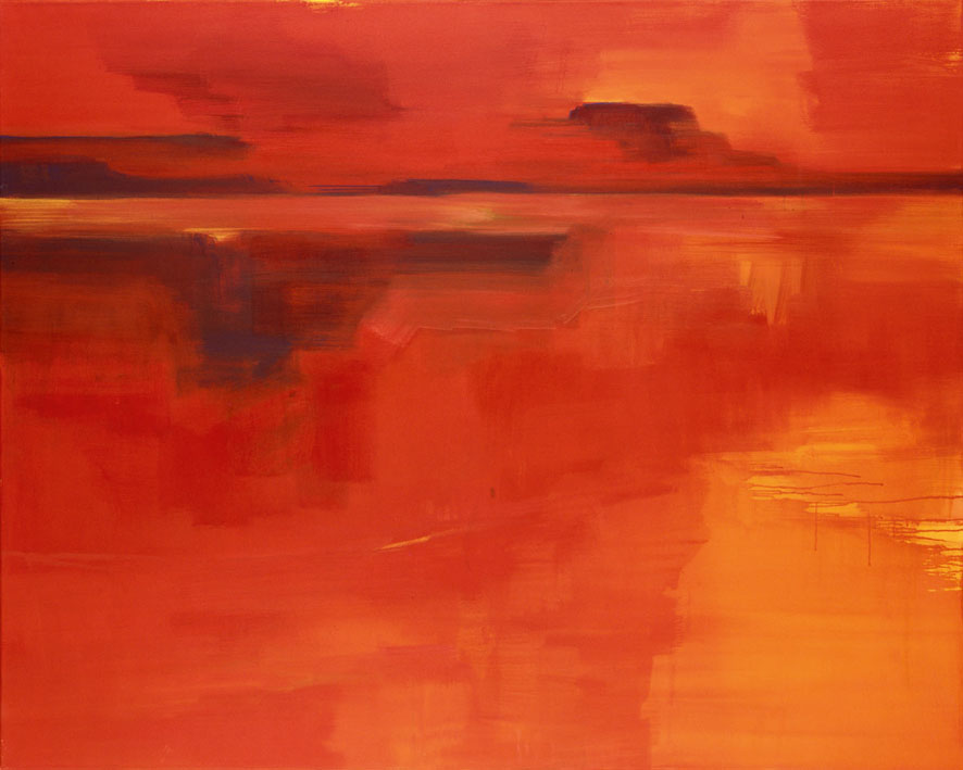 Bernd Zimmer | Painted Desert. Sandsee, 1998/99 | Acryl/Leinwand | 160 × 200 cm | WVZ 1445