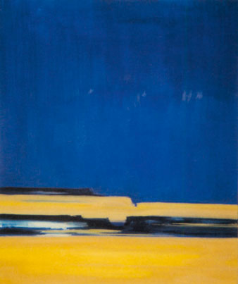 Bernd Zimmer | Namib. Dünen. Restlicht, 1999 | Acryl/Leinwand | 120 × 100 cm | WVZ 1477