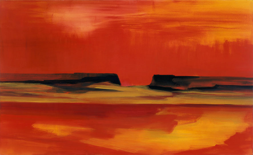 Bernd Zimmer | Namib. Dünenkamm, 1999 | Acryl/Leinwand | 135 × 220 cm | WVZ 1490
