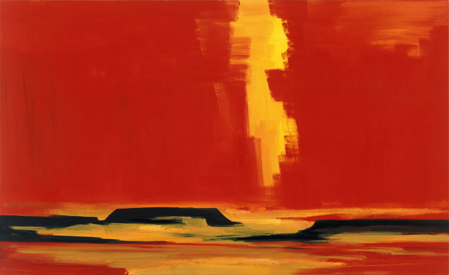 Bernd Zimmer | Namib. Dünenkamm II, 1999 | Acryl/Leinwand | 135 × 220 cm | WVZ 1491