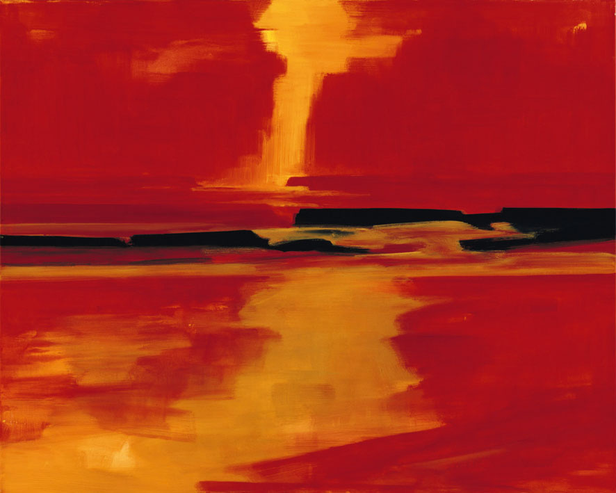Bernd Zimmer | Namib. Sonnendurchbruch, 1999 | Acryl/Leinwand | 160 × 200 cm | WVZ 1494