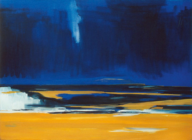 Bernd Zimmer | Dünenfeld. Sand. Kamm, 2000 | Acryl/Leinwand | 190 × 260 cm | WVZ 1519