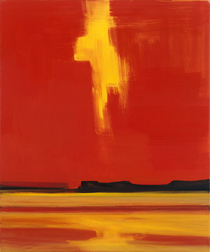 Bernd Zimmer | Dünen. Sonne, 2000 | Acryl/Leinwand | 120 × 100 cm | WVZ 1550