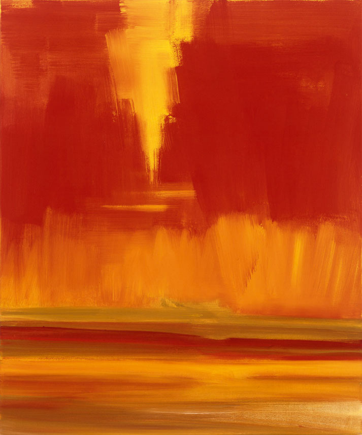 Bernd Zimmer | Dünen. Sonne (II), 2000 | Acryl/Leinwand | 120 × 100 cm | WVZ 1551