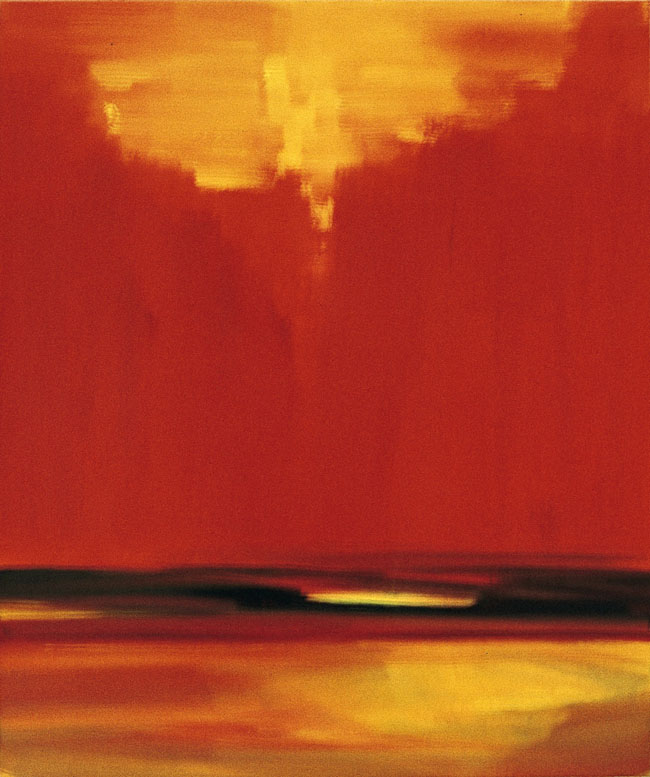 Bernd Zimmer | Dünenkamm. Sonne, 2000 | Acryl/Leinwand | 120 × 100 cm | WVZ 1552