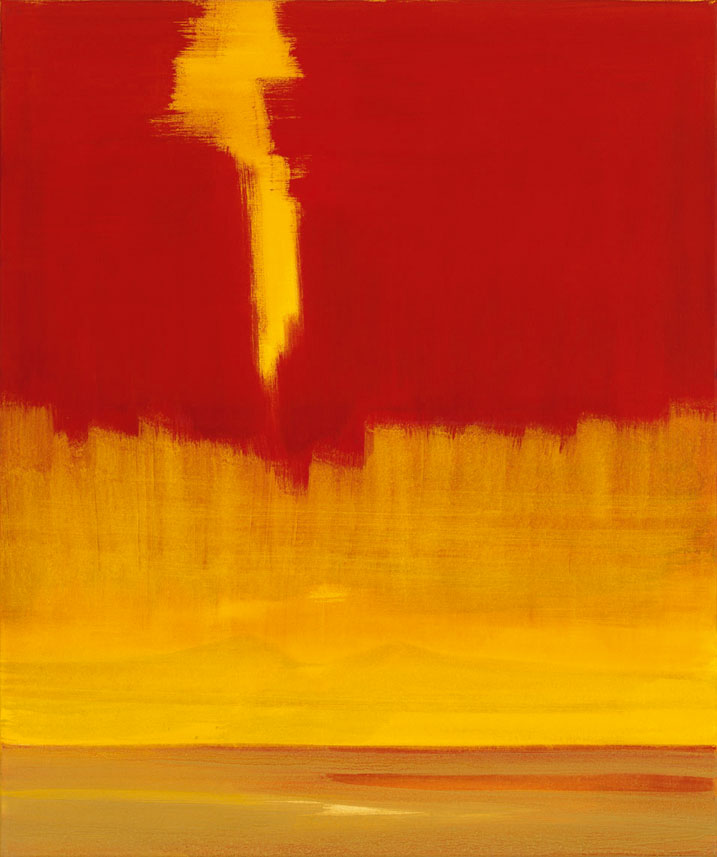 Bernd Zimmer | Namib. Sonnendurchbruch, 2002 | Acryl/Leinwand | 120 × 100 cm | WVZ 1594