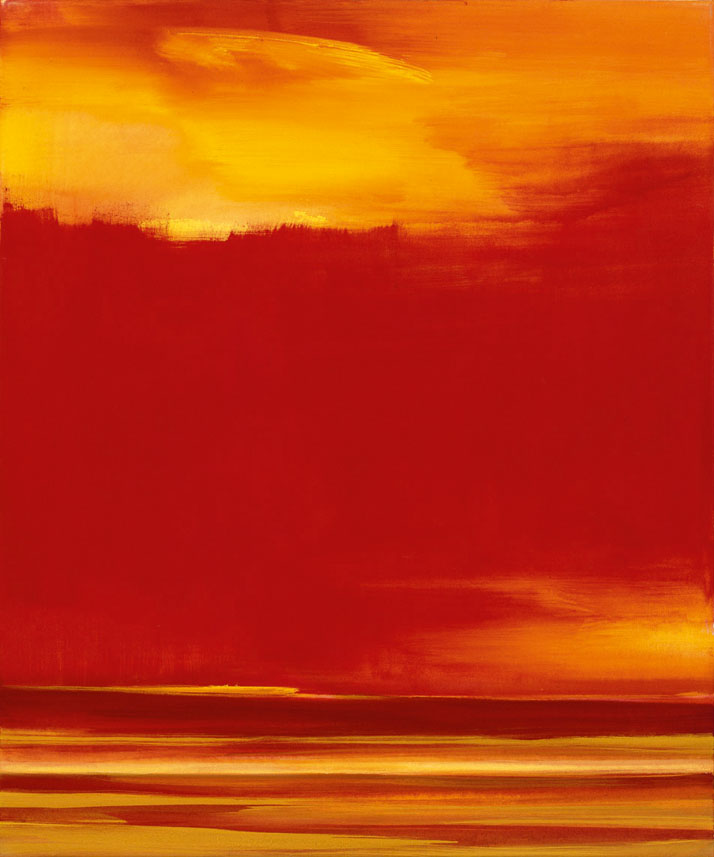 Bernd Zimmer | Namib. Sonnendurchbruch. Schein, 2002 | Acryl/Leinwand | 120 × 100 cm | WVZ 1595