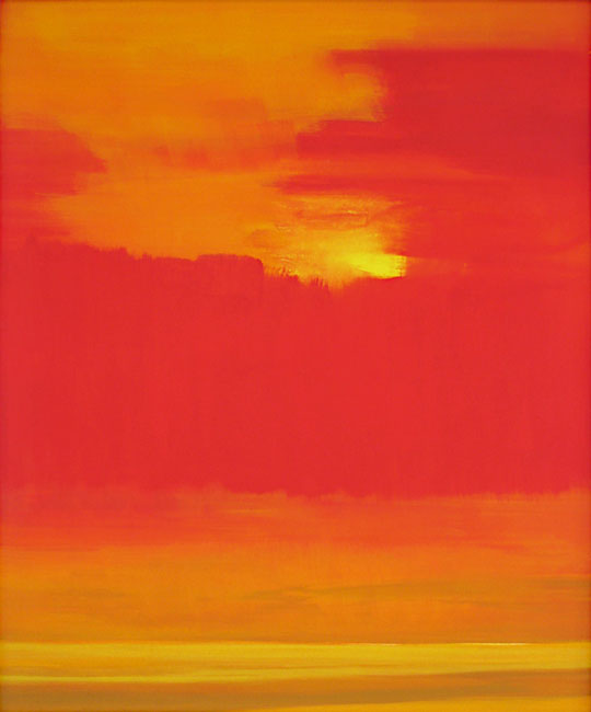Bernd Zimmer | Dünen. Sonne. Schein, 2002 | Acryl/Leinwand | 120 × 100 cm | WVZ 1596