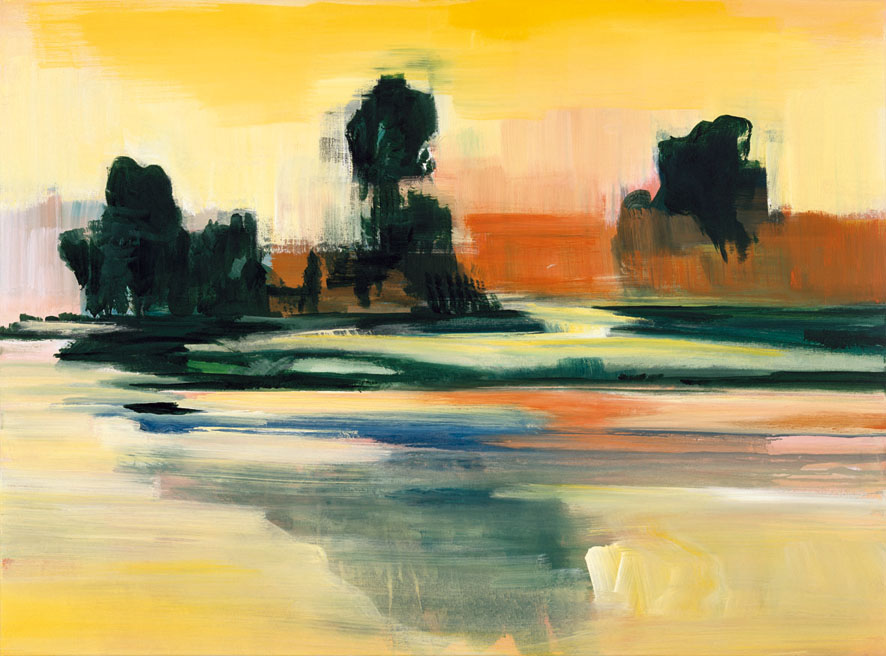 Bernd Zimmer | Insel. Onega. Spiegelung, 2003 | Acryl/Leinwand | 100 × 135 cm | WVZ 1821