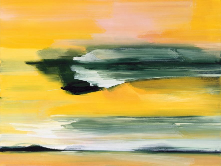 Bernd Zimmer | Wolken über Walam. Grün, 2005 | Acryl/Leinwand | 90 × 120 cm | WVZ 1924