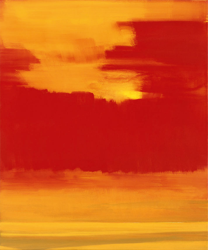 Bernd Zimmer | Dünen. Sonnenstrahl, 2002 | Acryl/Leinwand | 120 × 100 cm | WVZ 1592