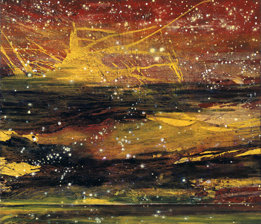 Bernd Zimmer | Im Anfang … Staubwolken, 2006 | Acryl, Öl, Pastell/Leinwand | 120 × 140 cm | WVZ 1963