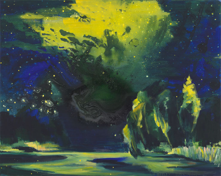 Bernd Zimmer | Am Rand der Dunkelheit, 2007 | Acryl, Öl, Pastell/Leinwand | 160 × 200 cm | WVZ 2016