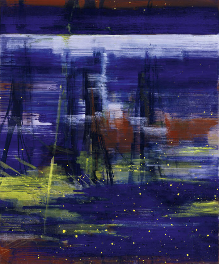 Bernd Zimmer | Der Mond zu Füßen, 2008 | Acryl/Leinwand | 145 × 120 cm | WVZ 2034