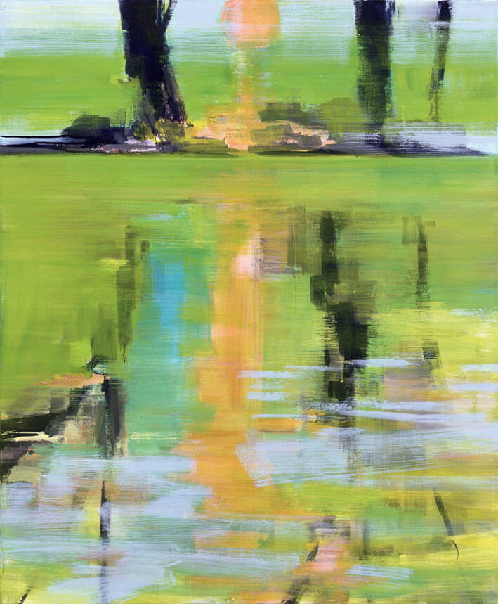 Bernd Zimmer | Der Raum zwischen den Bäumen …, 2008 | Acryl/Leinwand | 145 × 120 cm | WVZ 2037