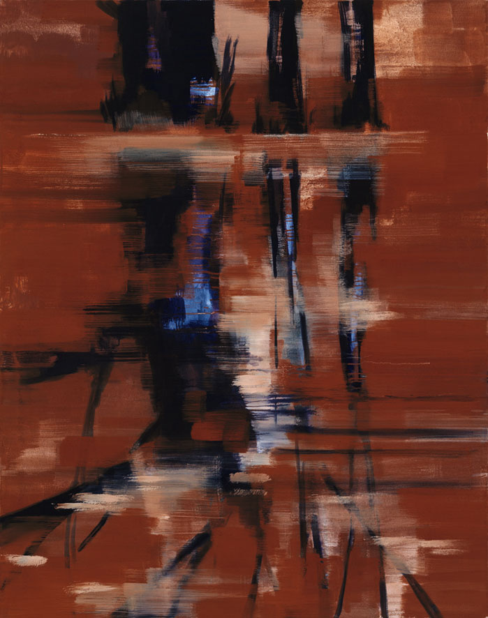 Bernd Zimmer | Licht in den entblößten Bäumen, 2008 | Acryl/Leinwand | 190 × 150 cm | WVZ 2051
