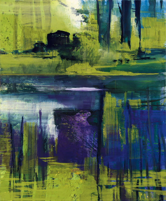Bernd Zimmer | Uferlichtung. Trugbild, 2009 | Acryl/Leinwand | 145 × 120 cm | WVZ 2076