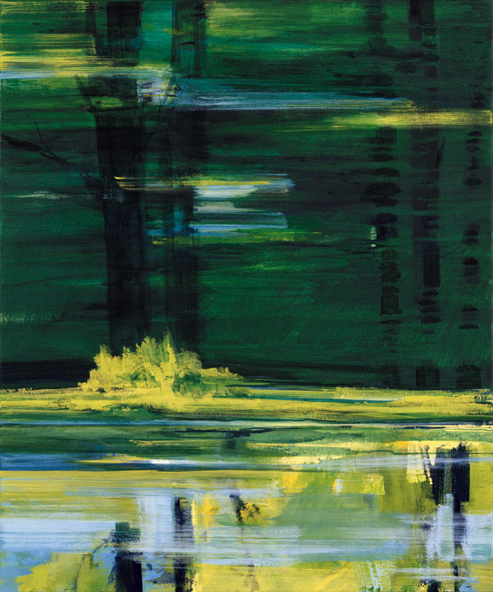 Bernd Zimmer | Waldlichtung, 2009 | Acryl/Leinwand | 120 × 100 cm | WVZ 2083