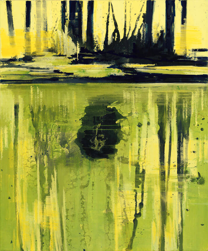 Bernd Zimmer | Spiegel der Ufer, 2009 | Acryl/Leinwand | 120 × 100 cm | WVZ 2088