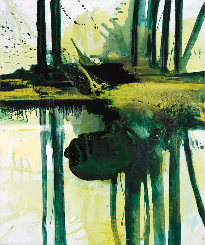 Bernd Zimmer | Wie ein Schatten, wie Wasser …, 2009 | Acryl/Leinwand | 120 × 100 cm | WVZ 2089
