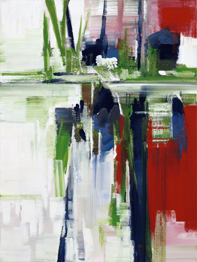 Bernd Zimmer | Am Fluß I, 2009 | Acryl/Leinwand | 120 × 90 cm | WVZ 2096