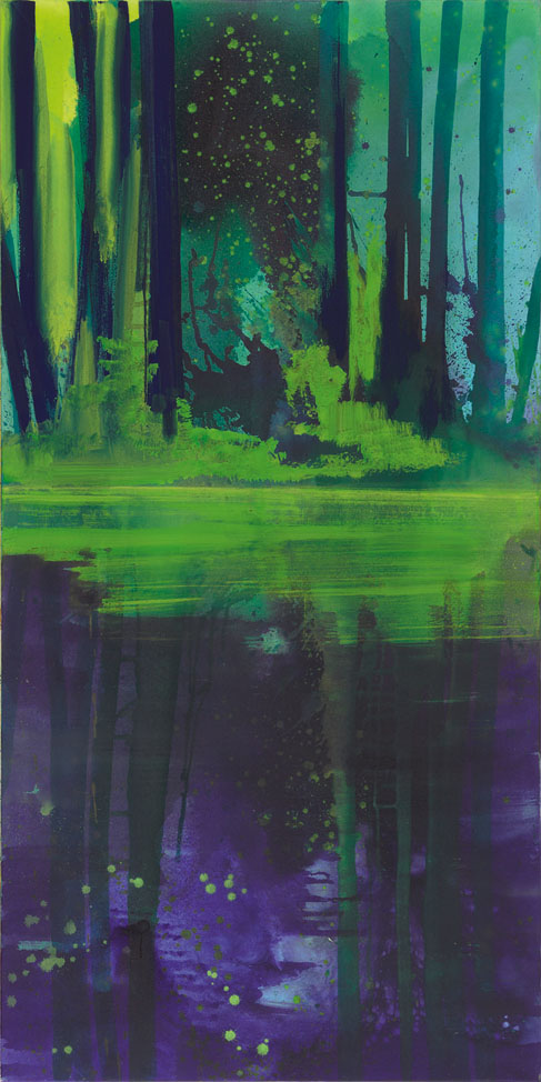 Bernd Zimmer | Die Klarheit des Sees, 2009 | Acryl/Leinwand | 190 × 95 cm | WVZ 2106