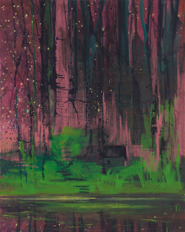 Bernd Zimmer | Thoreau. Magic Purple, 2009 | Acryl, Spezialpigment/Leinwand | 200 × 160 cm | WVZ 2112