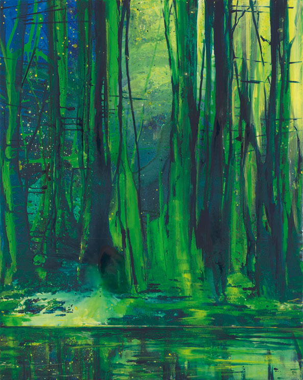 Bernd Zimmer | Reflexion. Dichter Wald, 2009 | Acryl/Leinwand | 200 × 160 cm | WVZ 2113