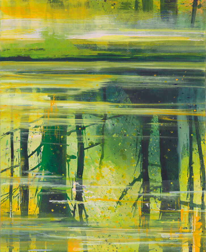 Bernd Zimmer | Spiegelwasser II, 2010 | Acryl/Leinwand | 110 × 90 cm | WVZ 2168