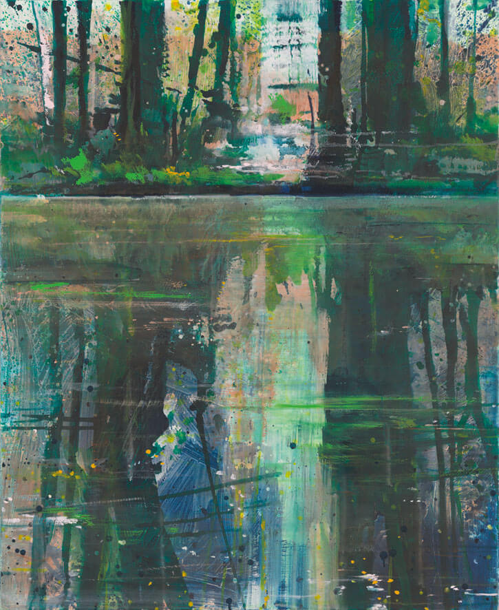 Bernd Zimmer | Spiegelwasser III, 2010 | Acryl/Leinwand | 110 × 90 cm | WVZ 2169