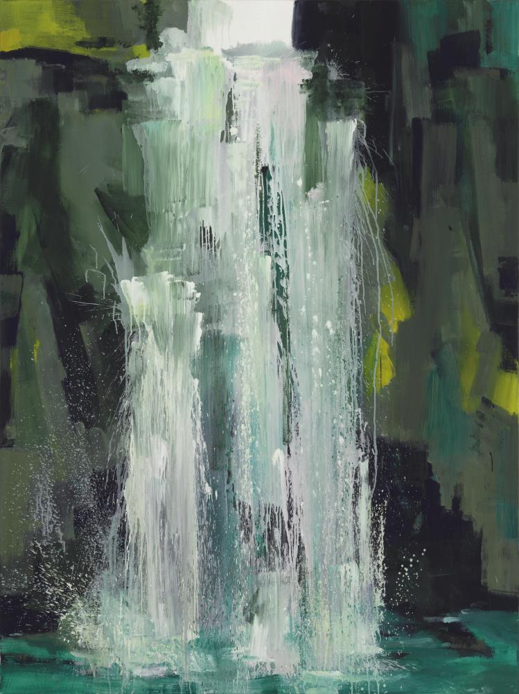 Bernd Zimmer | Drachensee. Wasserfall I, 2011 | Acryl/Leinwand | 200 x 150 cm | WVZ 2252