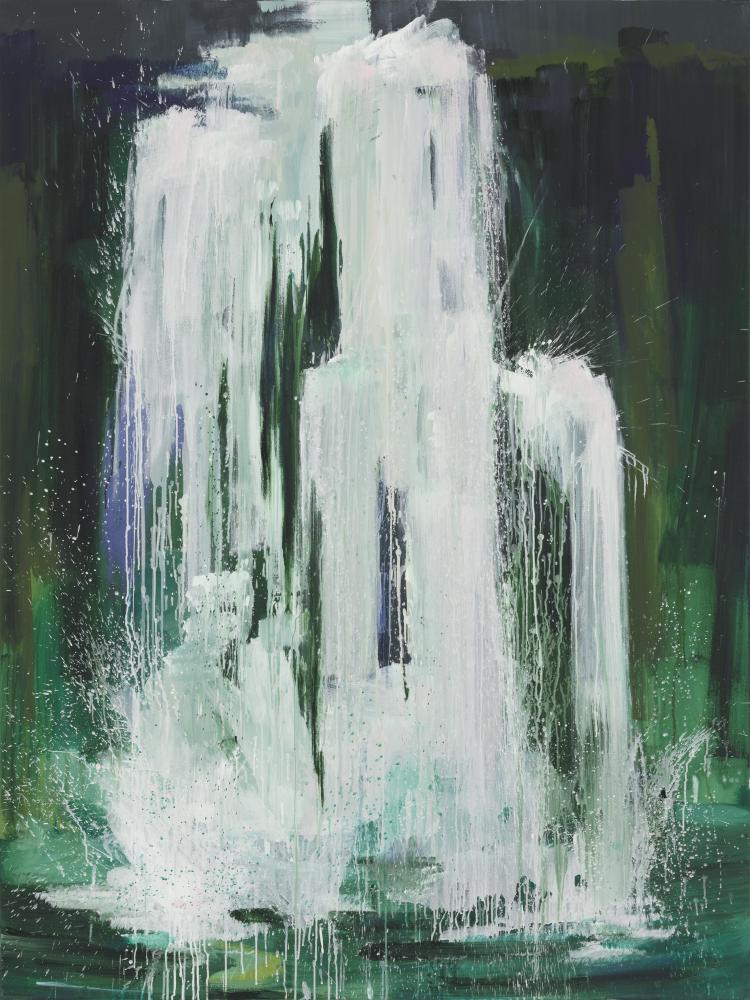Bernd Zimmer | Drachensee. Wasserfall II, 2011 | Acryl/Leinwand | 200 x 150 cm | WVZ 2253