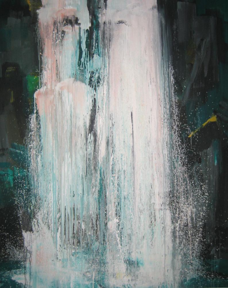 Bernd Zimmer | Drachensee. Wasserfall IV, 2011 | Acryl/Leinwand | 200 x 160 cm | WVZ 2255