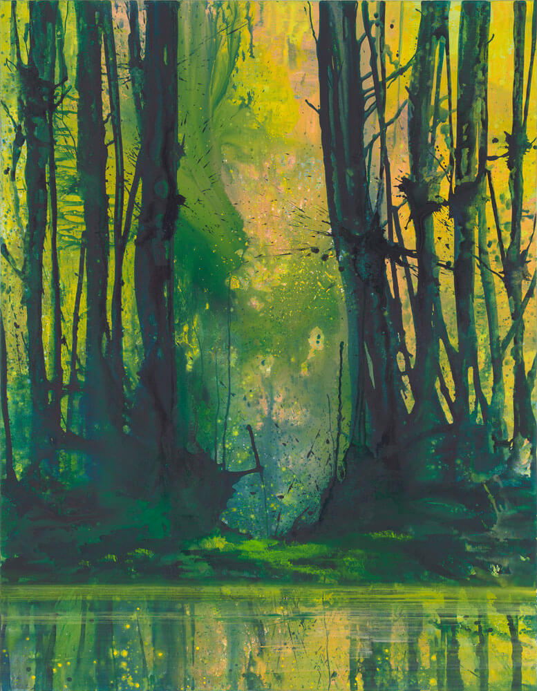 Bernd Zimmer | Reflexion. Waldsee, 2009/12 | Acryl/Leinwand | 160 x 130 cm | WVZ 2291
