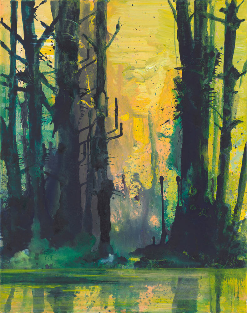 Bernd Zimmer | Waldspiegel II, 2012 | Acryl/Leinwand | 95 x 75 cm | WVZ 2300