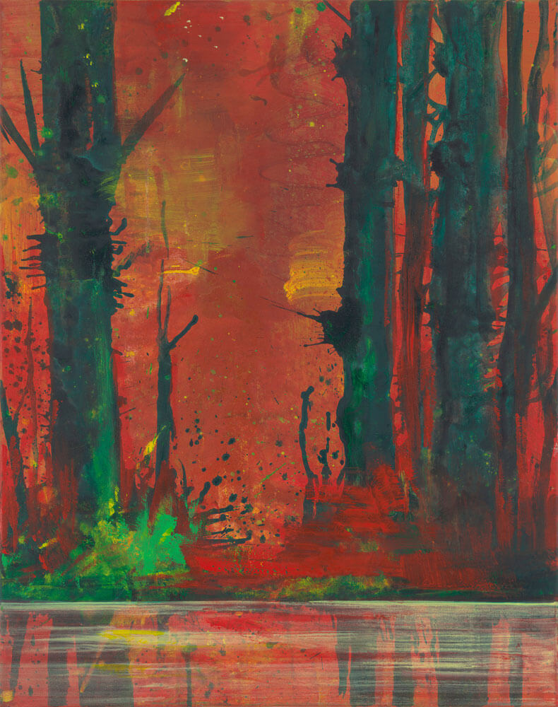 Bernd Zimmer | Waldspiegel III, 2012 | Acryl/Leinwand | 95 x 75 cm | WVZ 2301