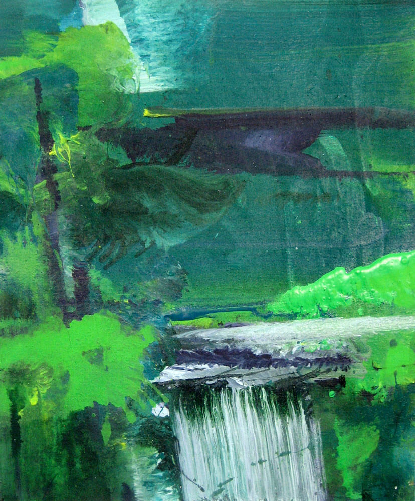 Bernd Zimmer | Wasserfall I, 2011/12 | Acryl/Leinwand | 30 x 25 cm | WVZ 2302