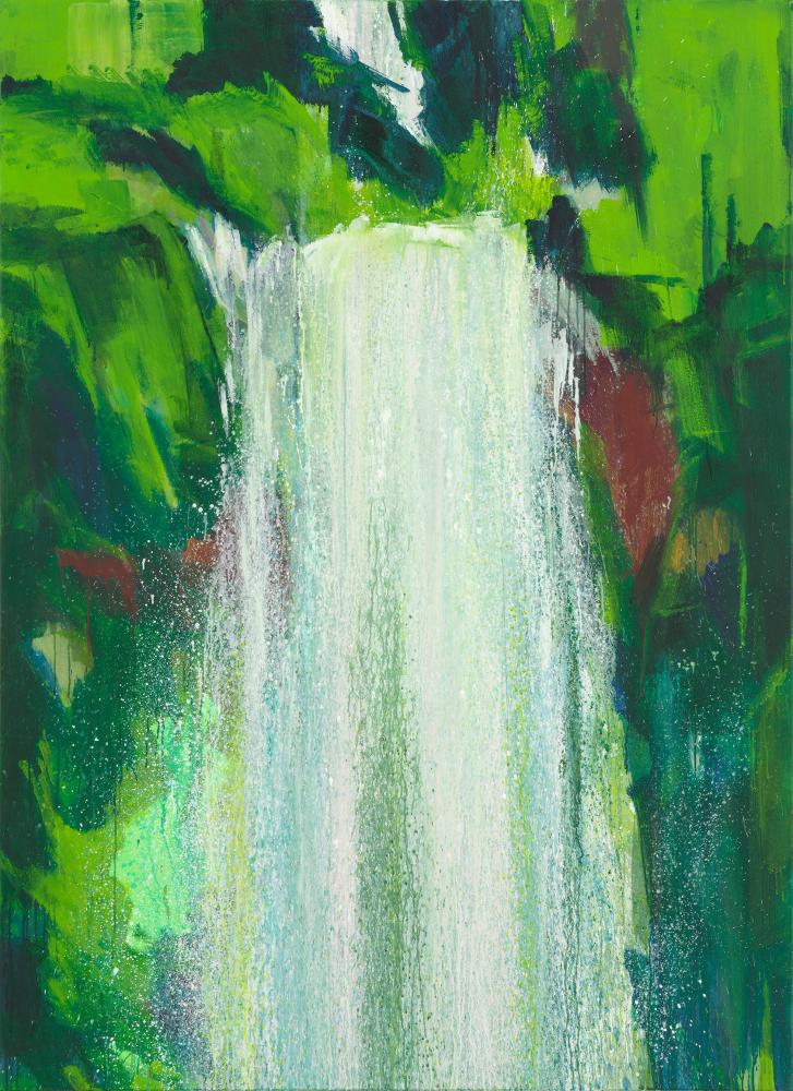 Bernd Zimmer | Wasserfall. Puyuhuapi, 2013 | Acryl/Leinwand | 220 x 160 cm | WVZ 2388