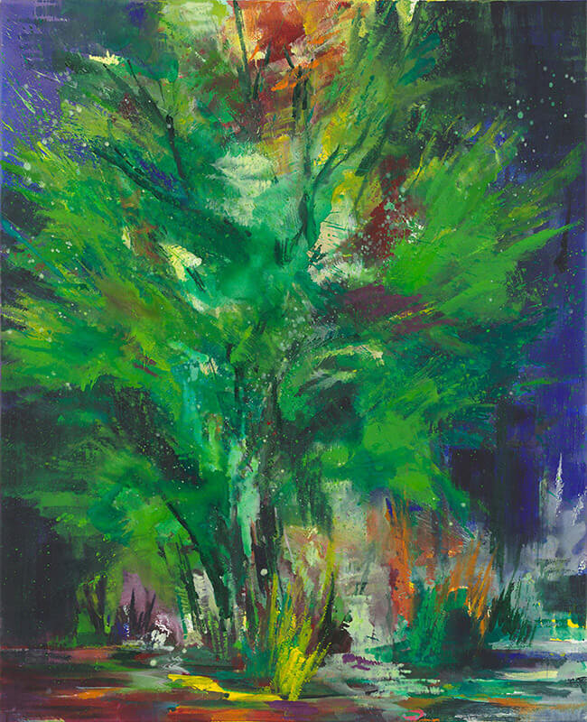 Bernd Zimmer | Magic tree VI, 2014 | Acryl/Leinwand | 160 x 130 cm | WVZ 2411