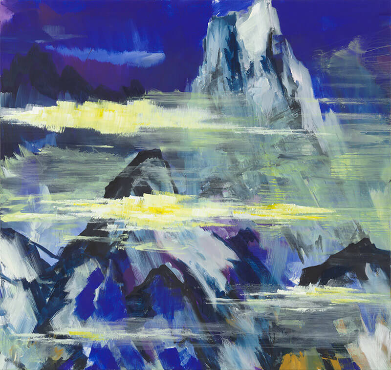 Bernd Zimmer | Tinzenhorn in Wolken, 2014 | Acryl/Leinwand | 200 x 210 cm | WVZ 2426