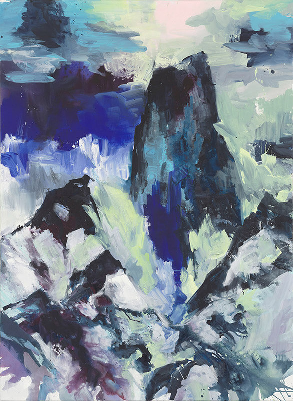 Bernd Zimmer | Kirchner reloaded: Tinzenhorn - Wolken II, 2014 | Acryl/Leinwand | 260 x 190 cm | WVZ 2432