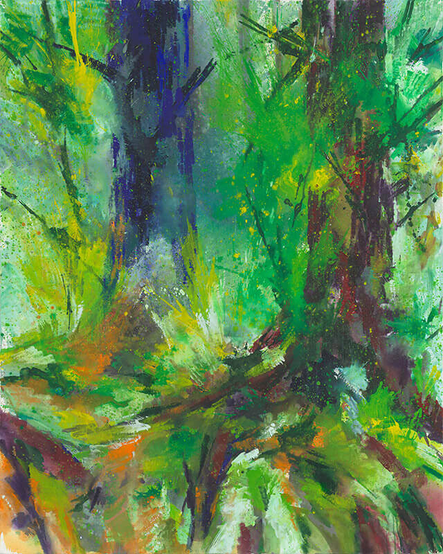 Bernd Zimmer | Blauer Baum I, 2014 | Acryl/Leinwand | 200 x 160 cm | WVZ 2444
