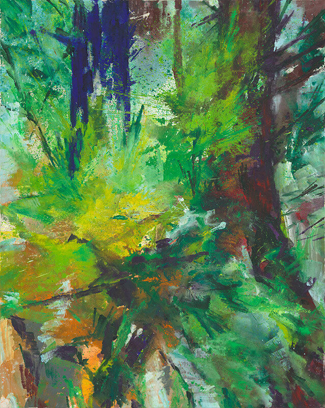 Bernd Zimmer | Blauer Baum II, 2014 | Acryl/Leinwand | 200 x 160 cm | WVZ 2445